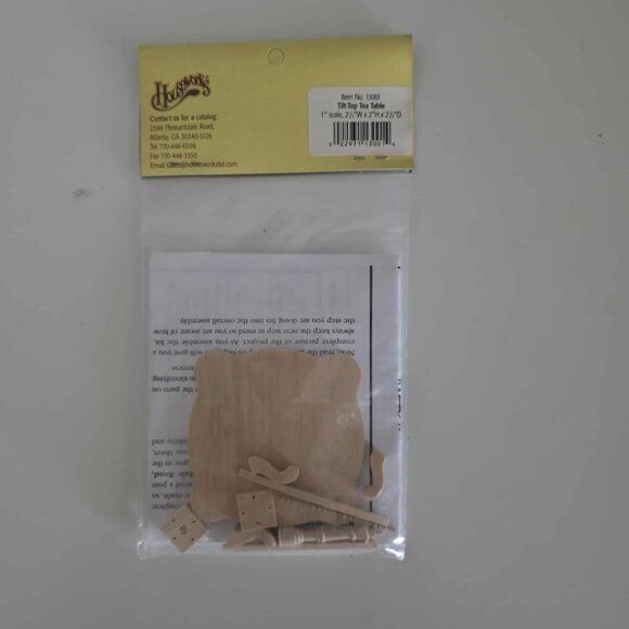 NWT Houseworks Shenandoah Designs Tilt-top Tea Table Doll House Miniature Kit - Picture 3 of 4
